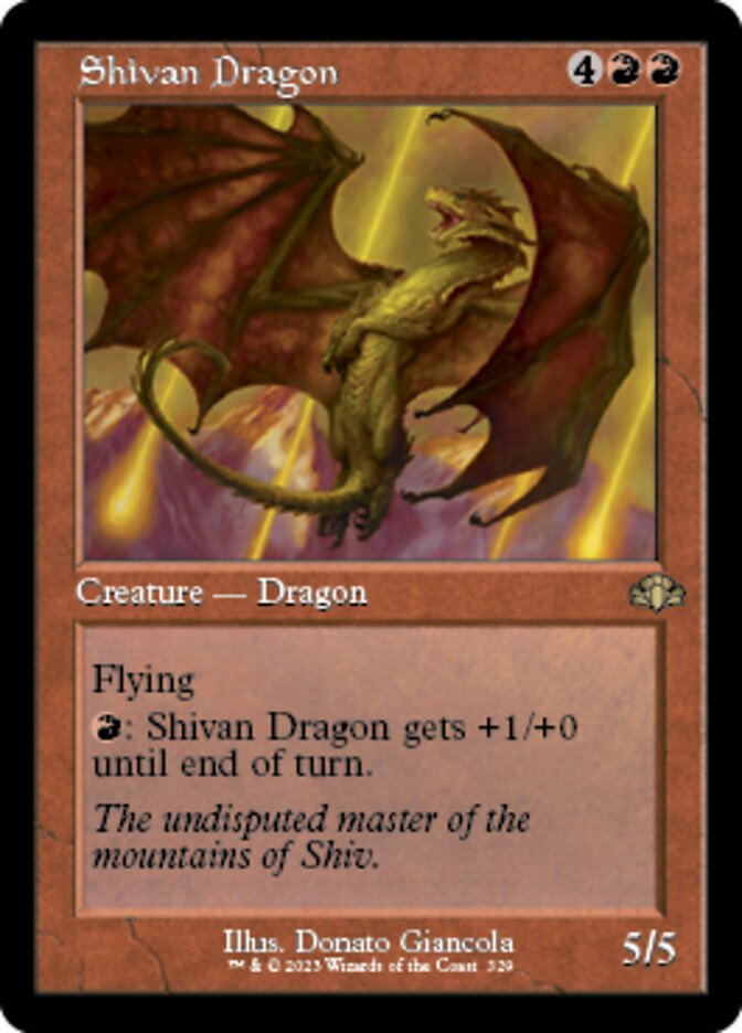 Shivan Dragon (Retro) [Dominaria Remastered] | The Time Vault CA