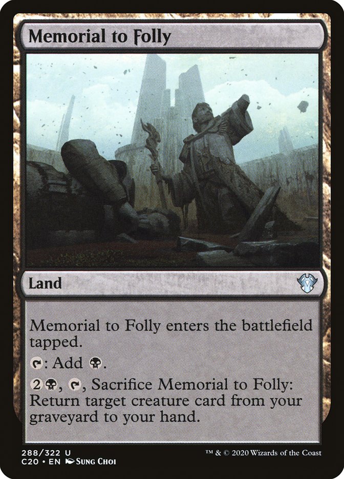 Memorial to Folly [Commander 2020] | The Time Vault CA