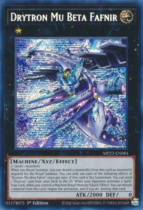 Drytron Mu Beta Fafnir [MP22-EN084] Prismatic Secret Rare | The Time Vault CA