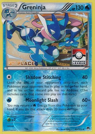 Greninja (40/122) (League Promo 3rd Place) [XY: BREAKpoint] | The Time Vault CA