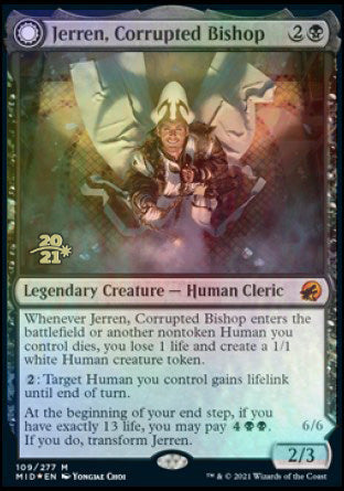 Jerren, Corrupted Bishop // Ormendahl, the Corrupted [Innistrad: Midnight Hunt Prerelease Promos] | The Time Vault CA
