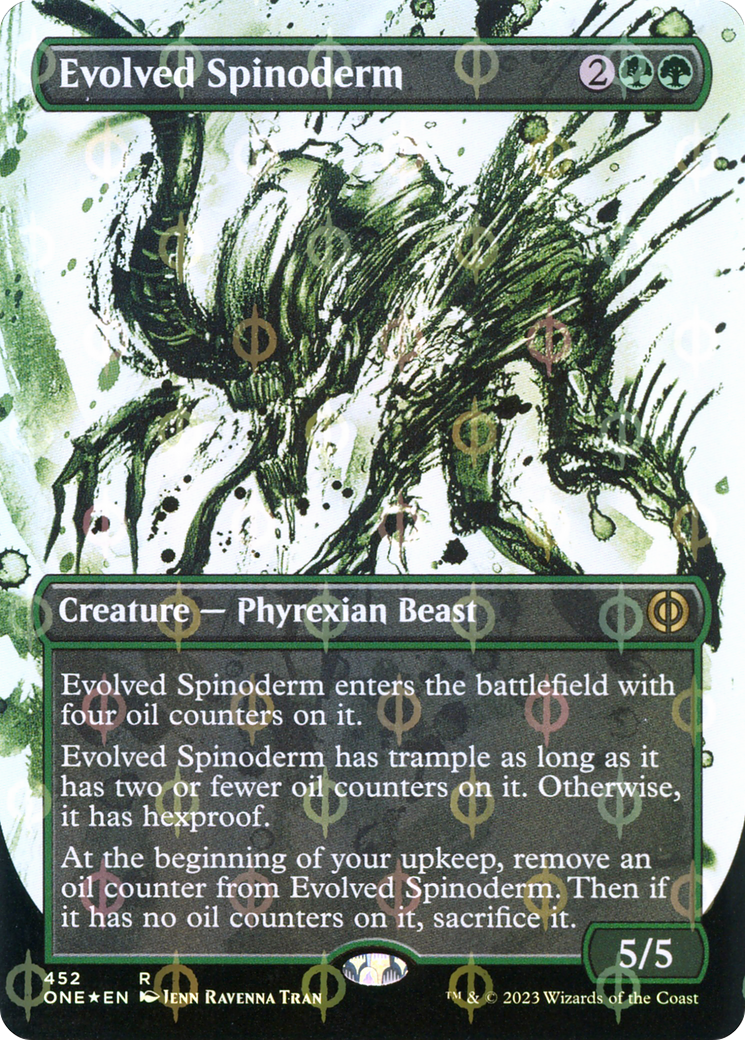 Evolved Spinoderm (Borderless Ichor Step-and-Compleat Foil) [Phyrexia: All Will Be One] | The Time Vault CA