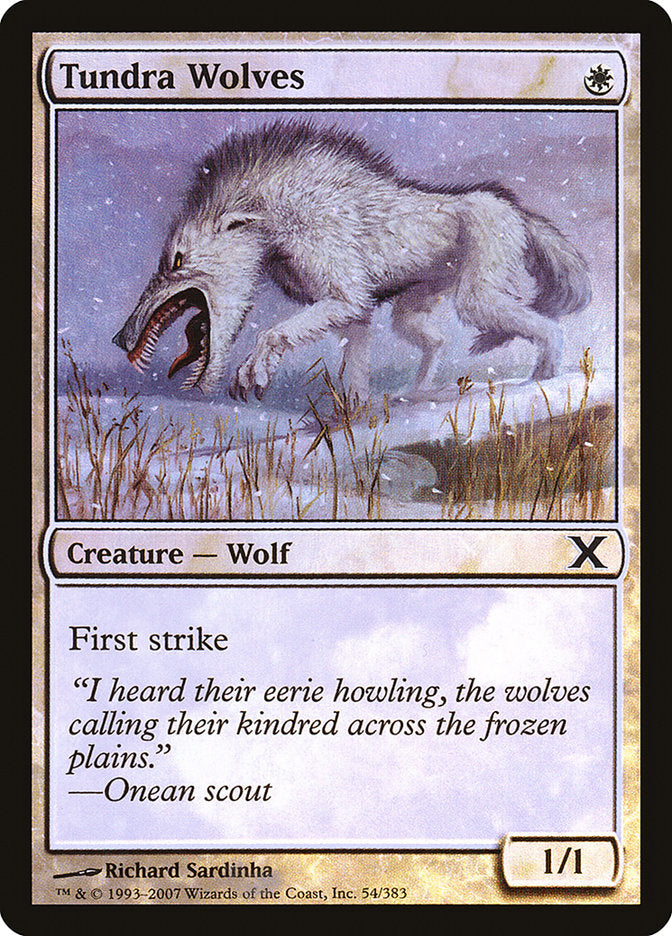 Tundra Wolves (Premium Foil) [Tenth Edition] | The Time Vault CA