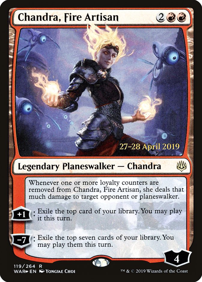 Chandra, Fire Artisan  [War of the Spark Prerelease Promos] | The Time Vault CA