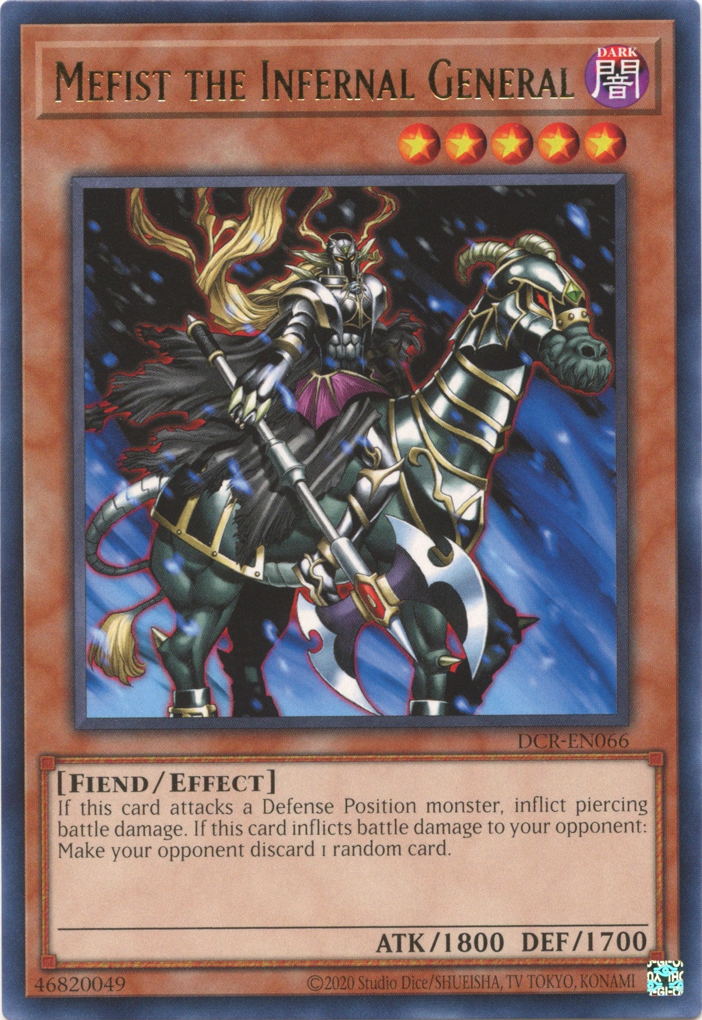 Mefist the Infernal General (25th Anniversary) [DCR-EN066] Rare | The Time Vault CA