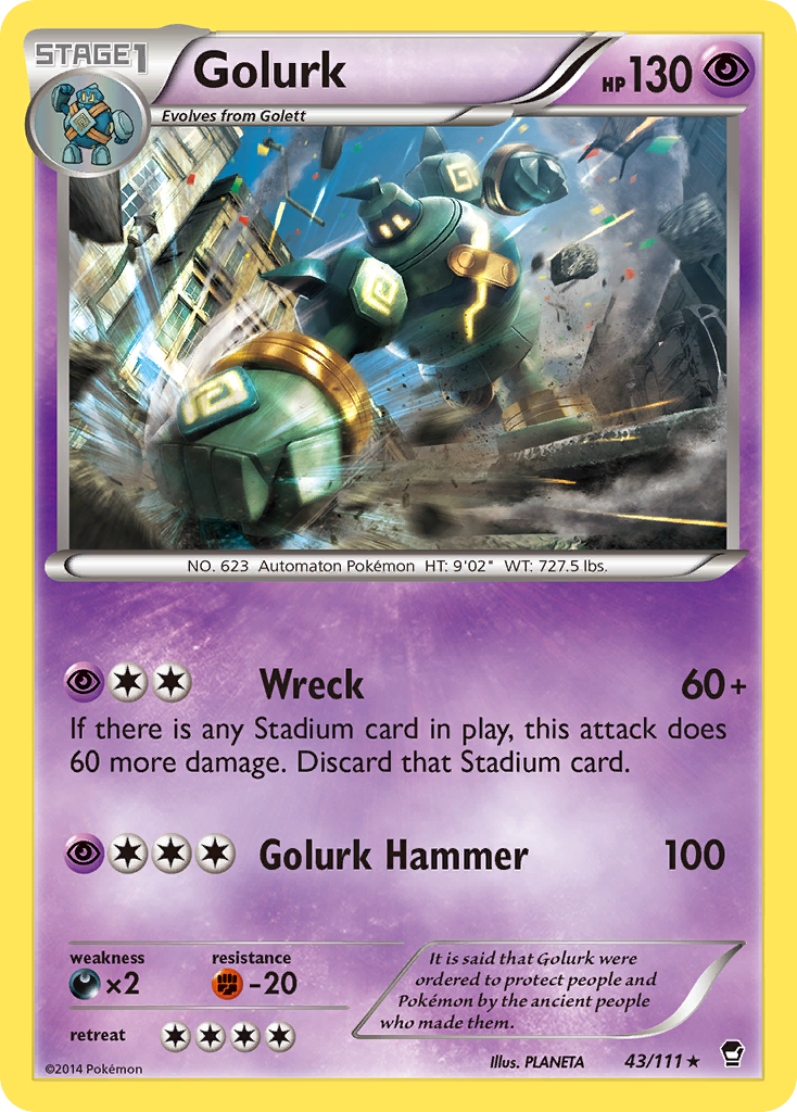 Golurk (43/111) [XY: Furious Fists] | The Time Vault CA