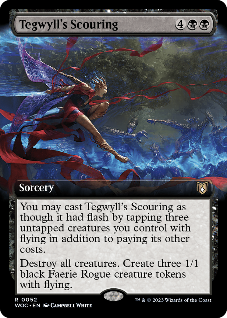 Tegwyll's Scouring (Extended Art) [Wilds of Eldraine Commander] | The Time Vault CA