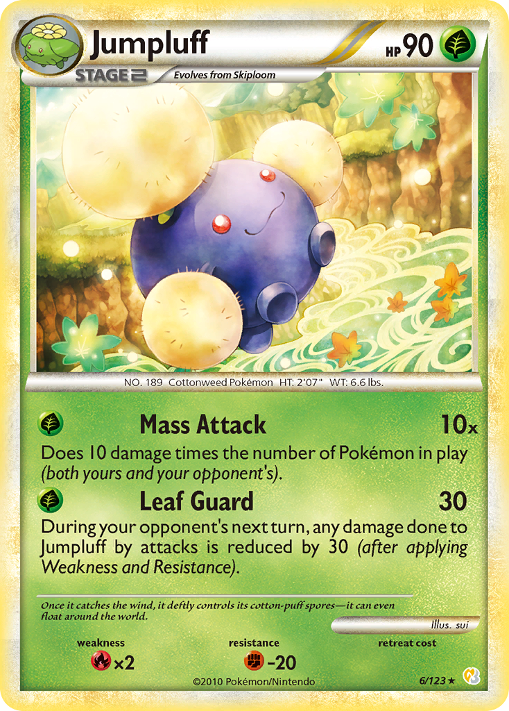 Jumpluff (6/123) [HeartGold & SoulSilver: Base Set] | The Time Vault CA