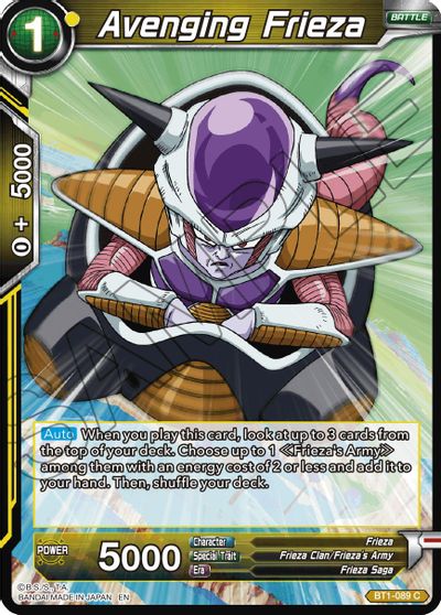 Avenging Frieza (Reprint) (BT1-089) [Battle Evolution Booster] | The Time Vault CA