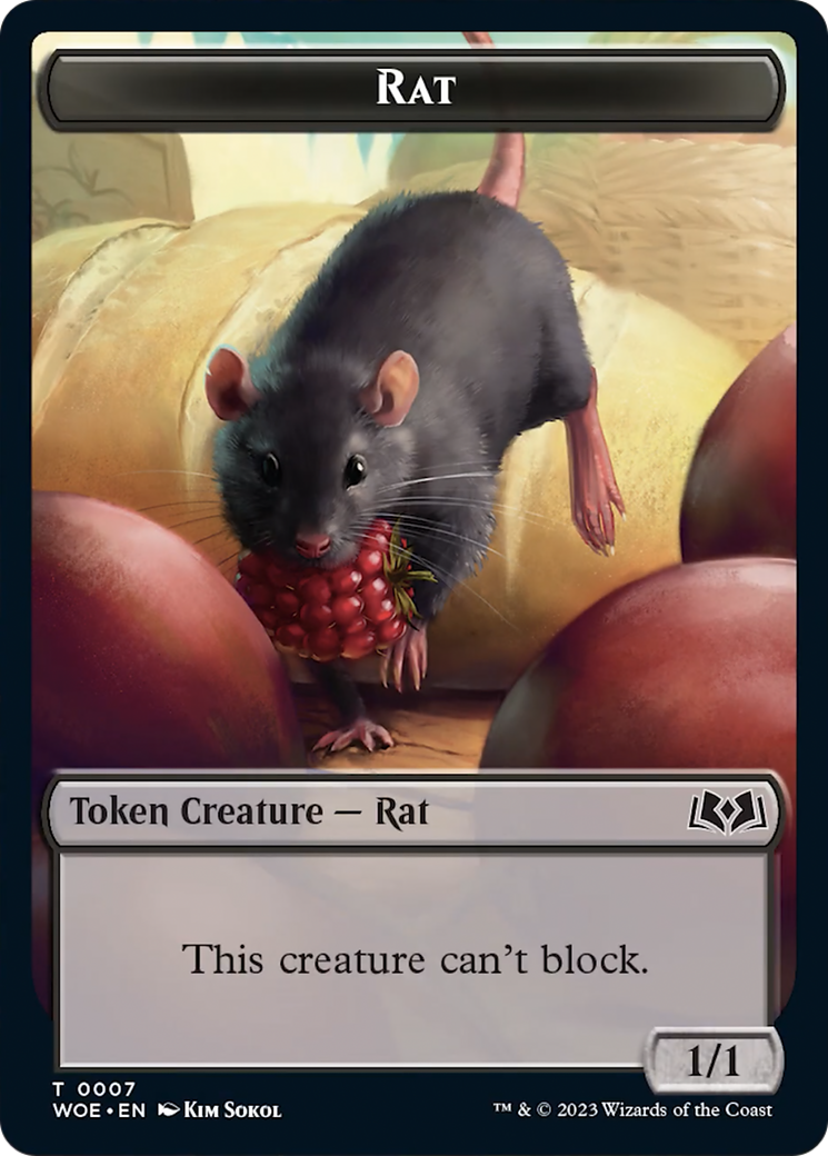 Rat Token [Wilds of Eldraine Tokens] | The Time Vault CA