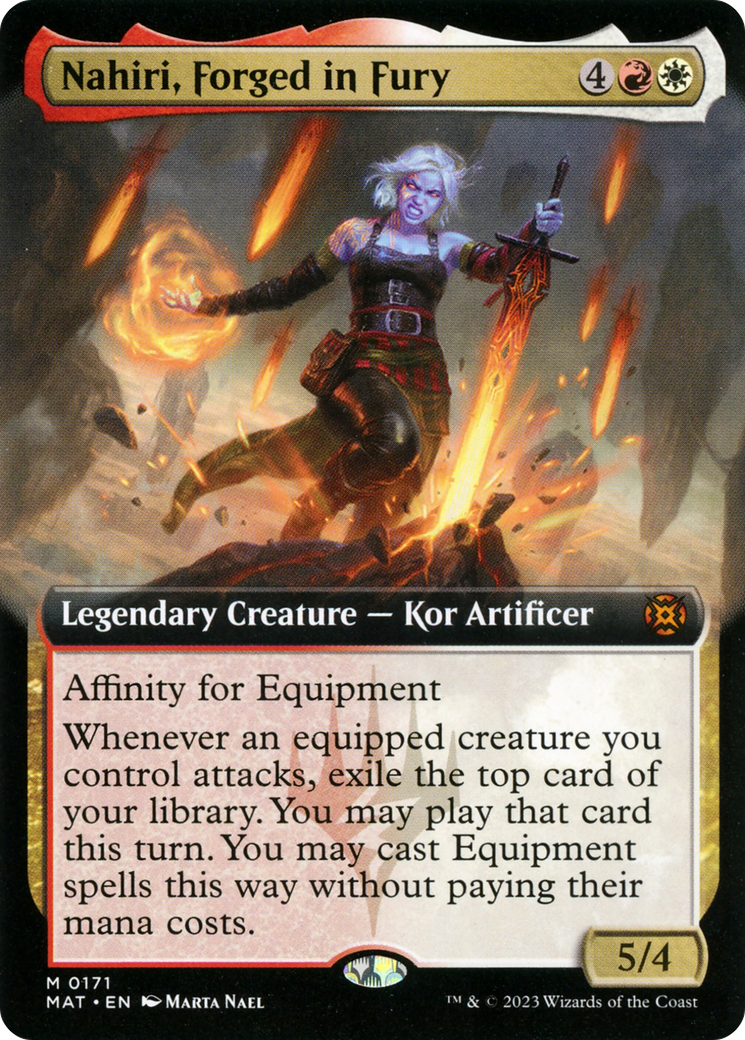 Nahiri, Forged in Fury (Extended Art) [March of the Machine: The Aftermath] | The Time Vault CA