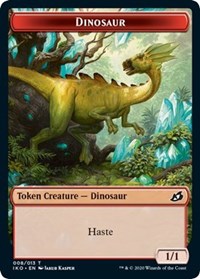 Dinosaur // Human Soldier (003) Double-sided Token [Ikoria: Lair of Behemoths Tokens] | The Time Vault CA