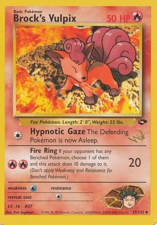 Brock's Vulpix (37/132) (W Stamped Promo) [Gym Challenge Unlimited] | The Time Vault CA