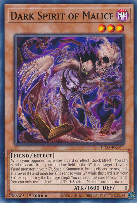 Dark Spirit of Malice [LDS3-EN011] Common | The Time Vault CA