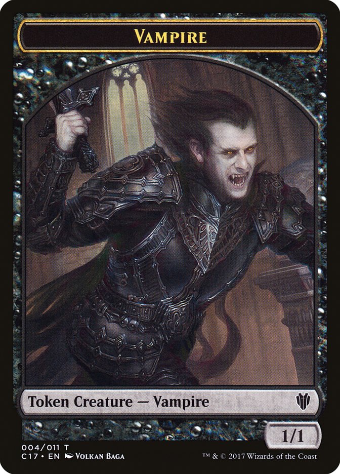 Bat // Vampire Double-sided Token [Commander 2017 Tokens] | The Time Vault CA