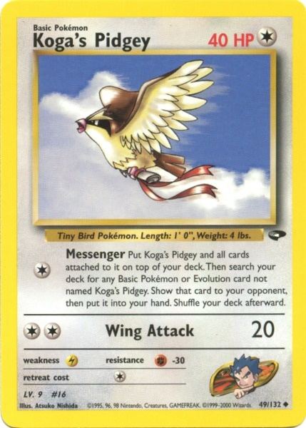 Koga's Pidgey (49/132) [Gym Challenge Unlimited] | The Time Vault CA