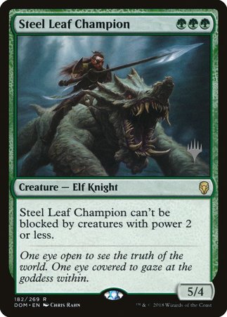 Steel Leaf Champion [Dominaria Promos] | The Time Vault CA