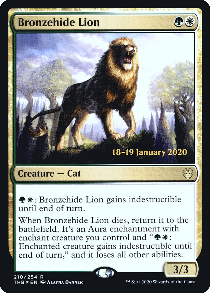 Bronzehide Lion [Theros Beyond Death Prerelease Promos] | The Time Vault CA