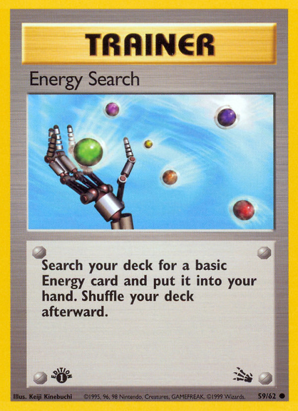 Energy Search (59/62) [Fossil 1st Edition] | The Time Vault CA