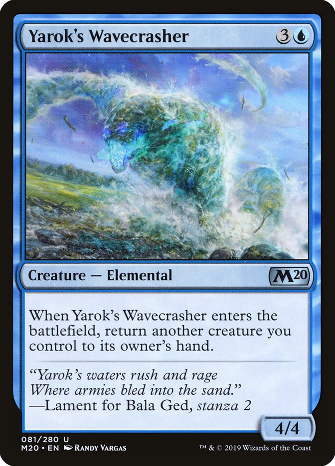 Yarok's Wavecrasher [Core Set 2020] | The Time Vault CA