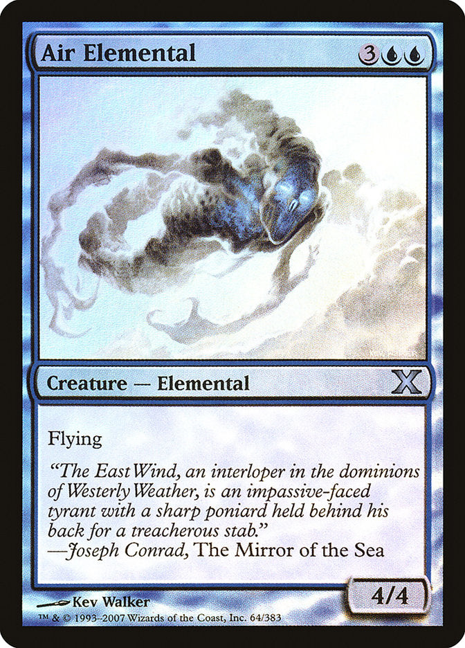 Air Elemental (Premium Foil) [Tenth Edition] | The Time Vault CA