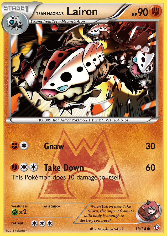 Team Magma's Lairon (13/34) [XY: Double Crisis] | The Time Vault CA