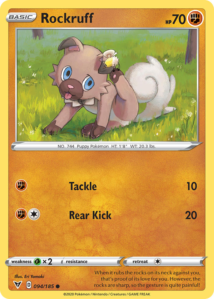 Rockruff (094/185) [Sword & Shield: Vivid Voltage] | The Time Vault CA