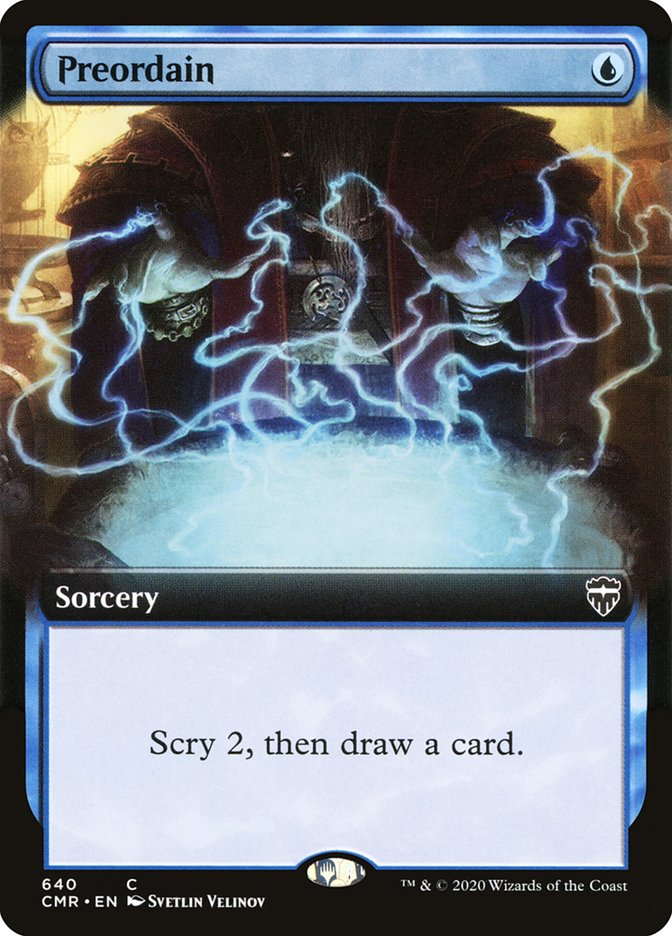 Preordain (Extended Art) [Commander Legends] | The Time Vault CA