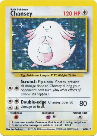 Chansey (3/102) [Base Set Unlimited] | The Time Vault CA