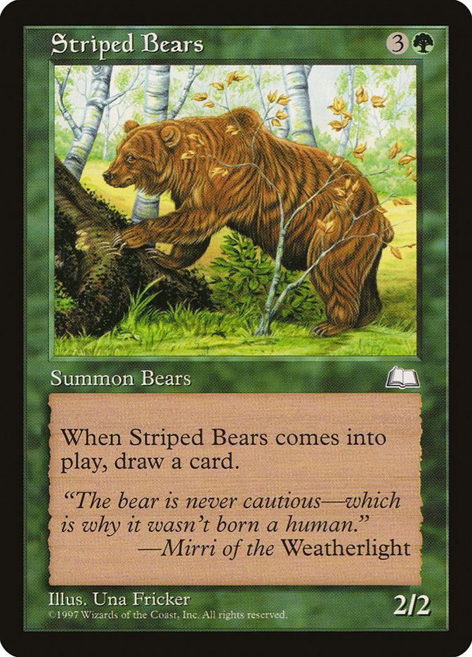 Striped Bears [Weatherlight] | The Time Vault CA