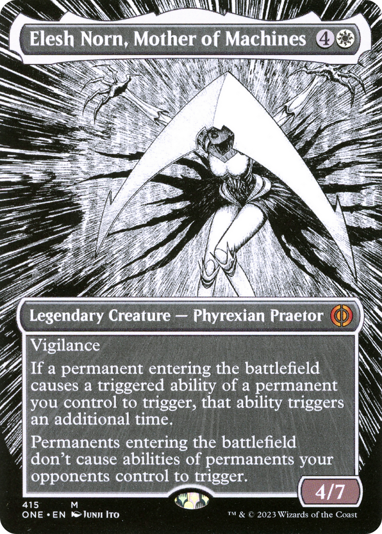 Elesh Norn, Mother of Machines (Borderless Manga) [Phyrexia: All Will Be One] | The Time Vault CA