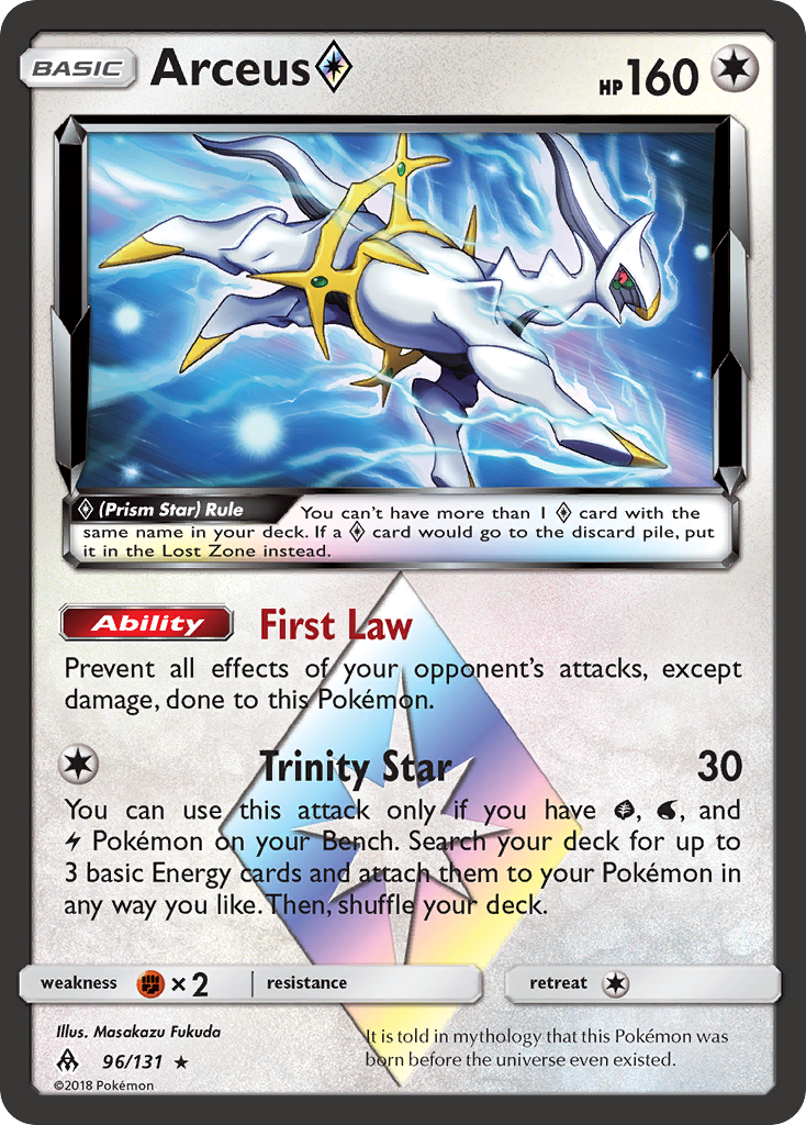 Arceus (96/131) (Prism Star) [Sun & Moon: Forbidden Light] | The Time Vault CA