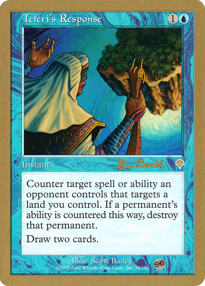 Teferi's Response (Alex Borteh) (SB) [World Championship Decks 2001] | The Time Vault CA