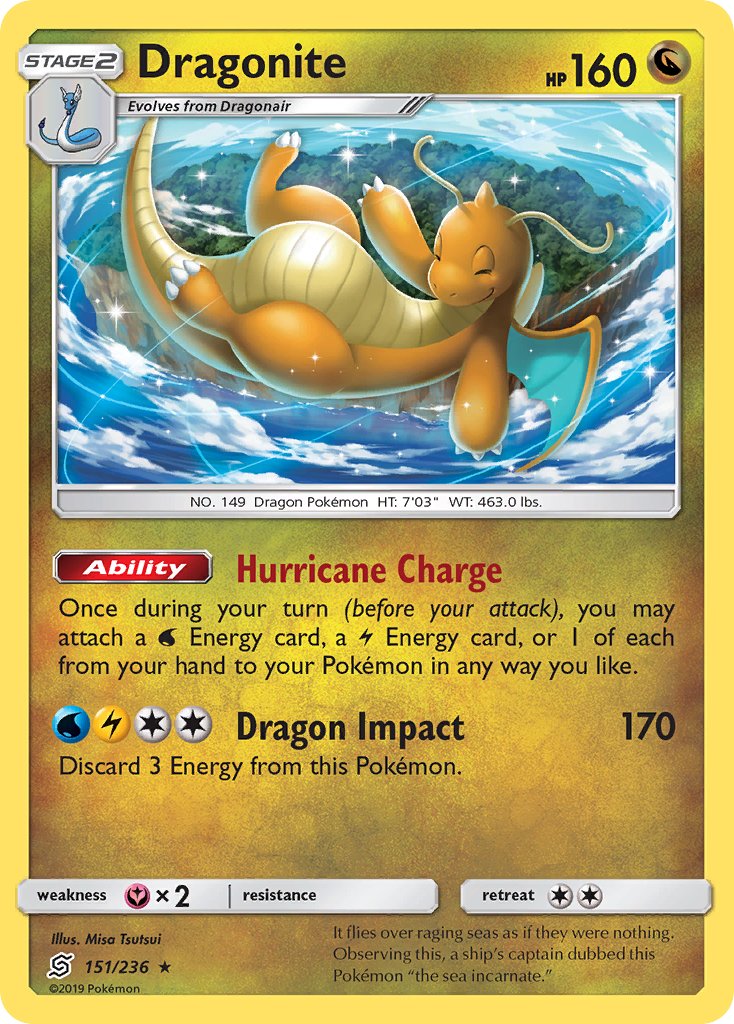 Dragonite (151/236) (Cracked Ice Holo) (Theme Deck Exclusives) [Sun & Moon: Unified Minds] | The Time Vault CA