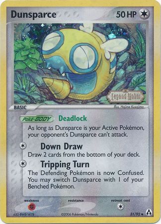 Dunsparce (31/92) (Stamped) [EX: Legend Maker] | The Time Vault CA