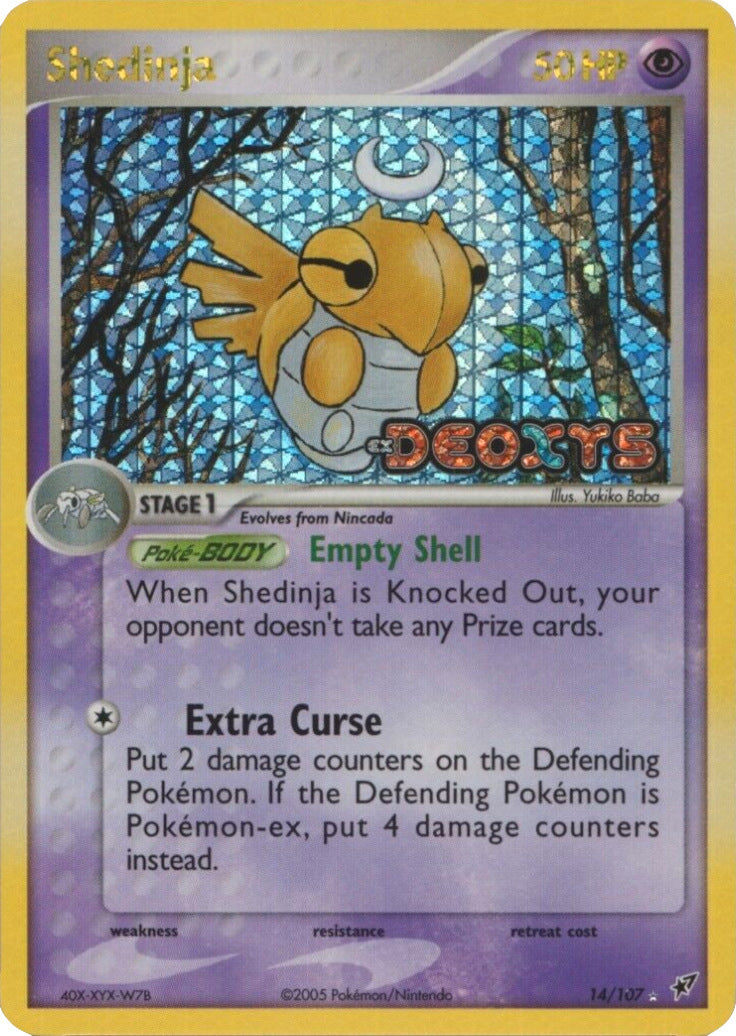 Shedinja (14/107) (Stamped) [EX: Deoxys] | The Time Vault CA