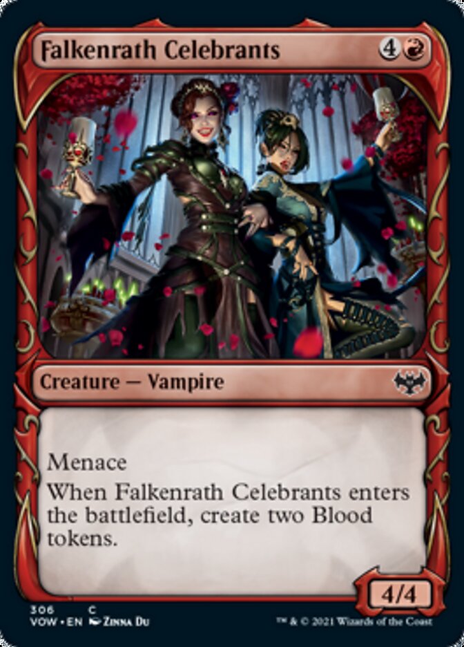 Falkenrath Celebrants (Showcase Fang Frame) [Innistrad: Crimson Vow] | The Time Vault CA