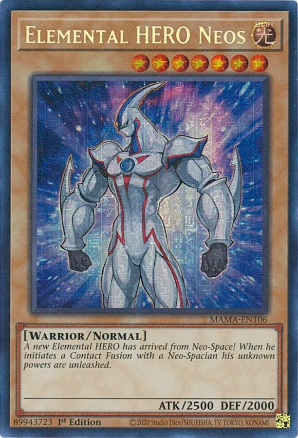 Elemental HERO Neos [MAMA-EN106] Secret Pharaoh's Rare | The Time Vault CA