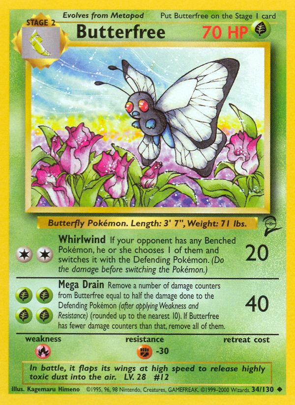 Butterfree (34/130) [Base Set 2] | The Time Vault CA
