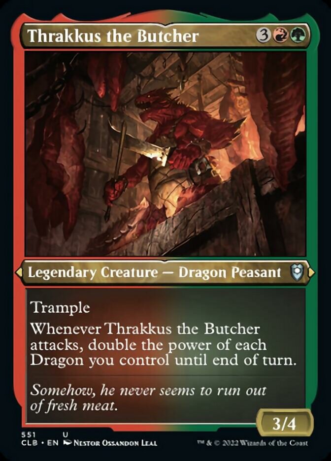 Thrakkus the Butcher (Foil Etched) [Commander Legends: Battle for Baldur's Gate] | The Time Vault CA