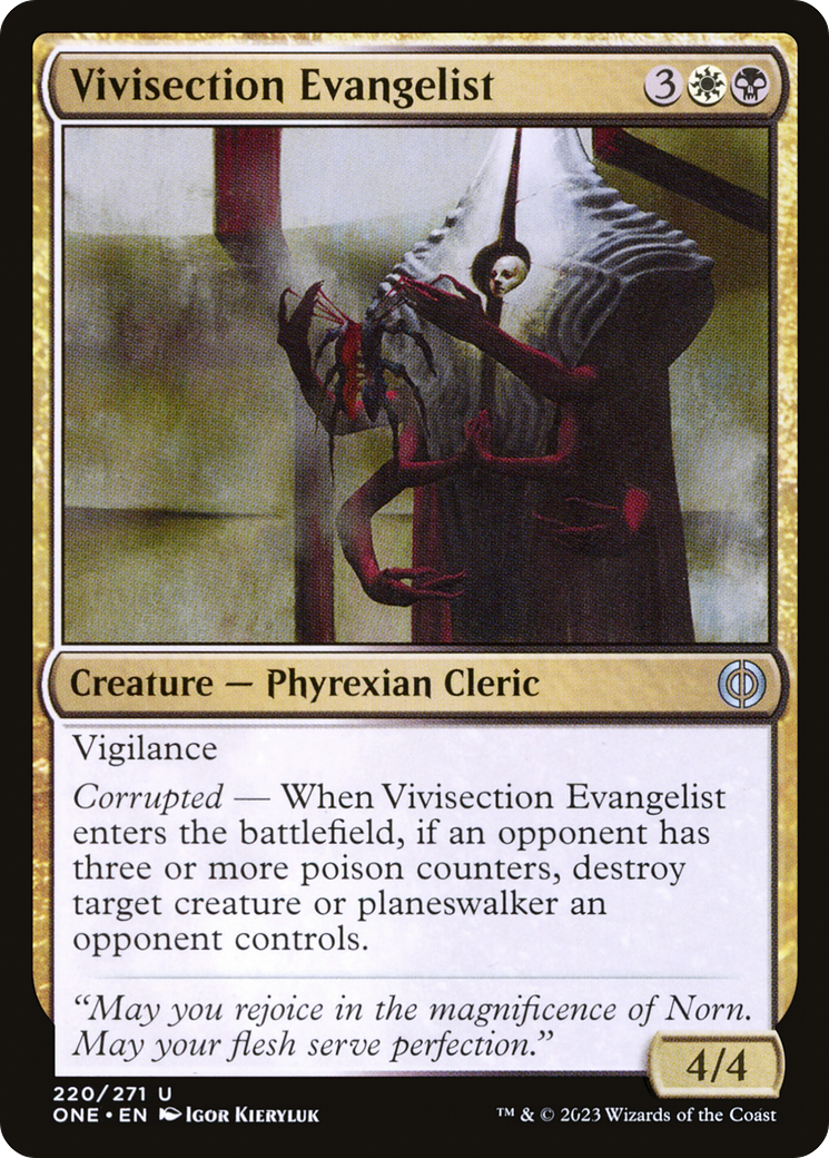 Vivisection Evangelist [Phyrexia: All Will Be One] | The Time Vault CA