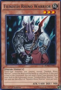 Fiendish Rhino Warrior [BOSH-EN091] Rare | The Time Vault CA