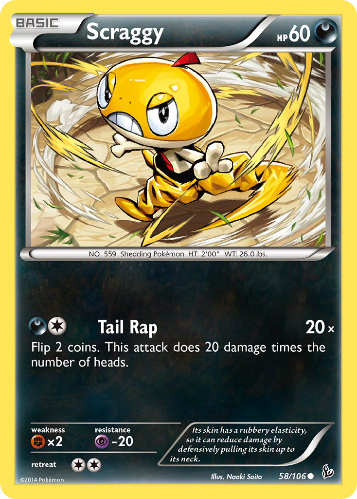 Scraggy (58/106) [XY: Flashfire] | The Time Vault CA