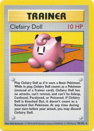 Clefairy Doll (70/102) [Base Set Shadowless Unlimited] | The Time Vault CA