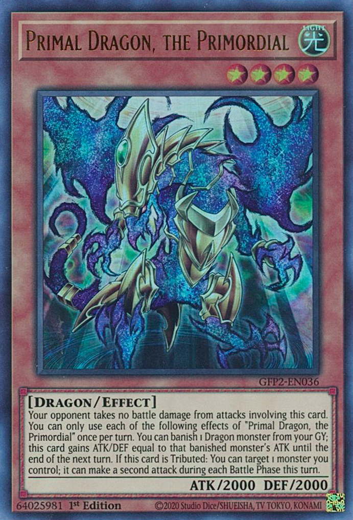 Primal Dragon, the Primordial [GFP2-EN036] Ultra Rare | The Time Vault CA