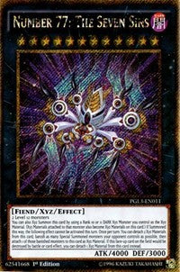 Number 77: The Seven Sins [PGL3-EN011] Gold Secret Rare | The Time Vault CA
