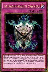 The Phantom Knights of Tomb Shield [PGL3-EN017] Gold Secret Rare | The Time Vault CA