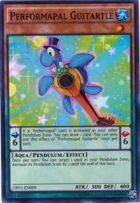 Performapal Guitartle [OP01-EN009] Super Rare | The Time Vault CA