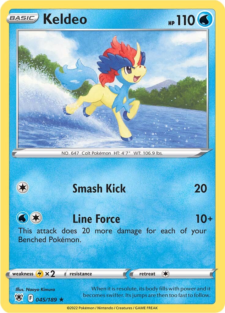Keldeo (045/189) (Theme Deck Exclusive) [Sword & Shield: Astral Radiance] | The Time Vault CA