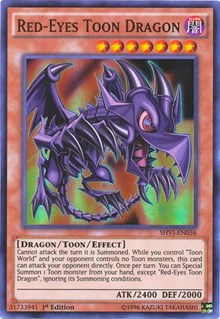 Red-Eyes Toon Dragon [SHVI-EN036] Super Rare | The Time Vault CA